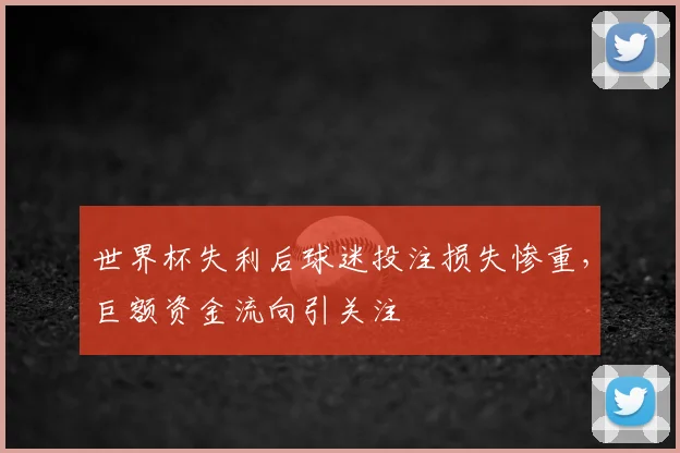世界杯失利后球迷投注损失惨重，巨额资金流向引关注